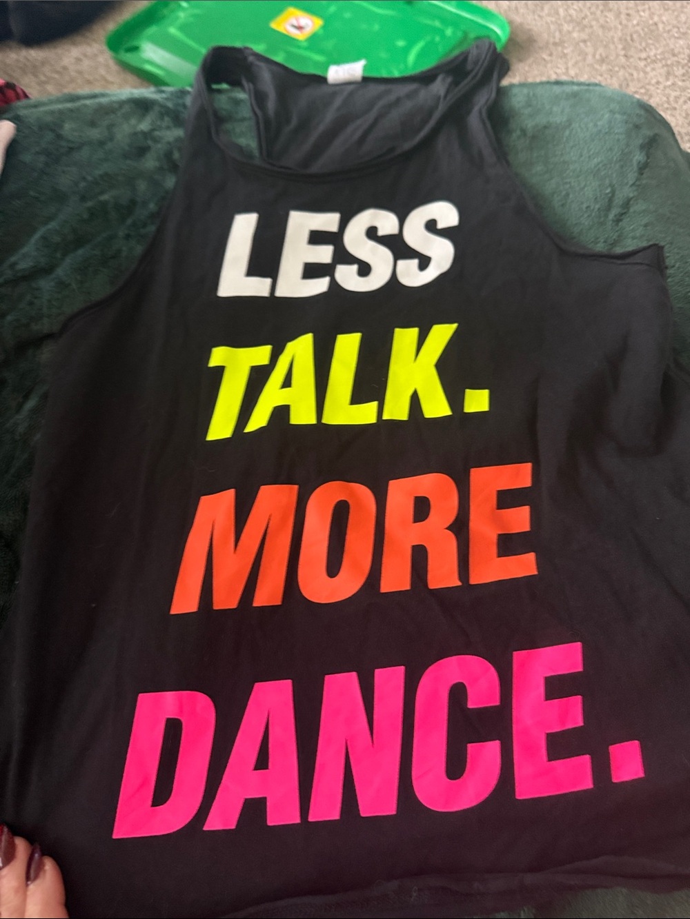 LESS TALK. MORE DANCE. Graphic Black Womens Tank Top